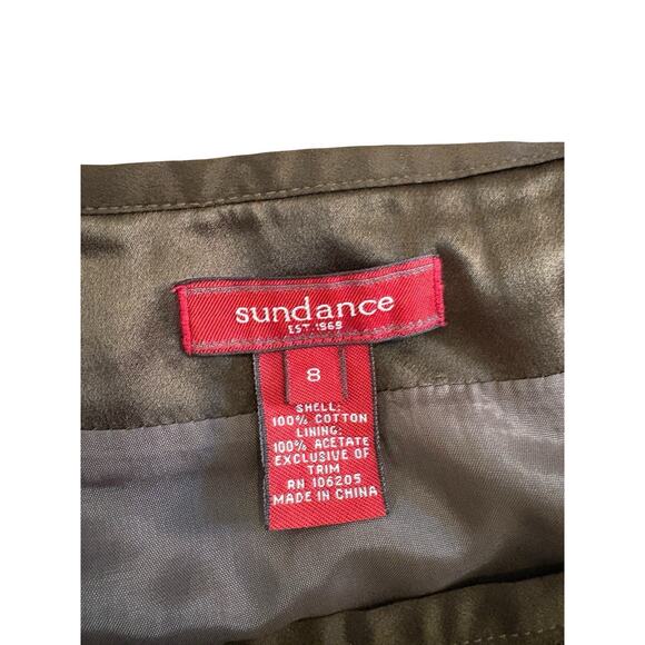 Sundance Brown Velvet Skirt Knee Length Sz 8 Western Cowgirl Boho - Picture 6 of 7